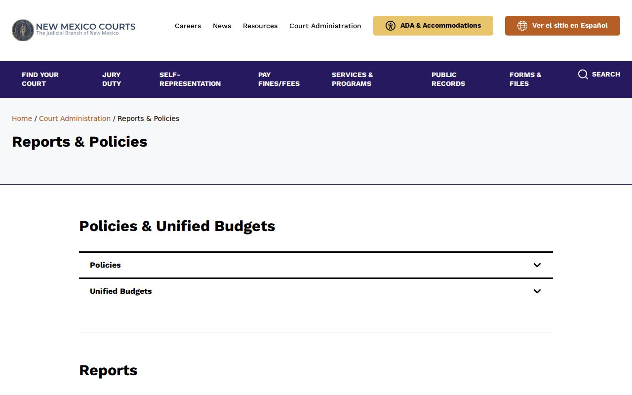 New Mexico court docket workload reports and statistics